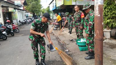 Kodim Sleman bersama Masyarakat Korve Pasar Sleman