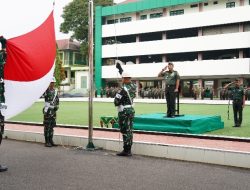 Konsisten Jaga Disiplin dan Nasionalisme, Kodam II/Sriwijaya Sriwijaya Gelar Upacara Bendera diawal bulan Februari