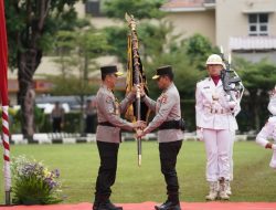 Polda Sumsel Gelar Penyambutan Kapolda Baru, Penyerahan Pataka dan Pelepasan Kapolda Lama