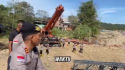 Kapolda Aceh Tinjau Percepatan Pembangunan Jembatan Bailey di Aceh Utara