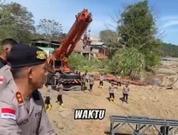 Kapolda Aceh Tinjau Percepatan Pembangunan Jembatan Bailey di Aceh Utara