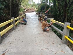 Jembatan Penghubung Dua Dusun Semakin Tampak Wajahnya