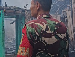 Babinsa Lawang Kidul Sigap Tangani Kebakaran, Danramil Kapten Inf Marwan: Warga Harus Lebih Waspada