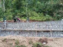 Talud Penahan Longsor Sepanjang 10 Meter Hasil TMMD 127 Kodim Wonogiri Rampung 100%