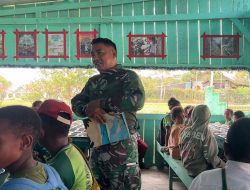 Toleransi di Bulan Suci: Pos Kotis Satgas Swasembada Yonif 751/VJS Tetap Gelar Makan Bersama Anak-Anak Sepulang Sekolah