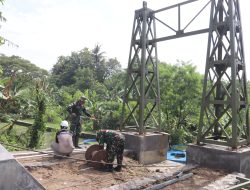 Jembatan Gantung Garuda Masuk Tahap Pemasangan Tali Seling