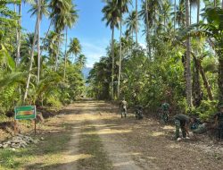 Melalui TMMD Ke-127 Kodim 1804/Kaimana Jalan Kampung Marsi Hampir Rampung