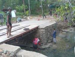 Hampir Rampung, Pengecoran Ujung Jembatan Kampung Marsi