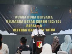Korem 132/Tdl Gelar Buka Puasa Bersama Veteran dan Anak Panti Asuhan