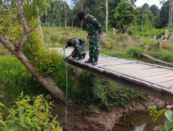 Satgas Gulbencal Kodam I/BB Rampungkan Pembangunan Jembatan Aramco di Desa Lalaona’a