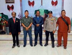 Kapolsek Medang Deras Serahkan Bantuan Material Pembangunan Gereja dalam Kegiatan Minggu Kasih
