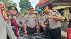Idul Fitri 1447 H, Jelang Pengamanan Wakapolres Pagaralam Cek Kesiapan Senpi Personel