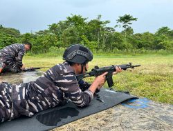 Pertajam Insting Bertempur, Prajurit Satgas Trisila 2026 Armada III Gelar Latihan Menembak