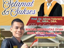 DPW FRIC Aceh Ucapkan Selamat atas Pelantikan Rektor Universitas Syiah Kuala Periode 2026–2031