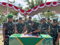 Tim Aswasdallat Kodiklatad Tinjau Program Latihan Yonif TP 864/NN di Kota Senja Kabupaten Kaimana