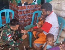 Satgas Pamtas RI–PNG Yonif 763/SBA Pos Suswa Gelar Kegiatan Pengobatan Gratis Kepada Masyarakat Kampung Suswa