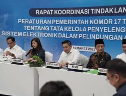Seskab Teddy Indra Wijaya Hadiri Rakor Tindak Lanjut PP Tunas di Kantor Kementerian Komunikasi dan Digital