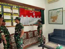 Danrem Sambangi Koramil 404-01/Gelumbang, Tekankan Kebersihan dan Pemanfaatan Pangkalan
