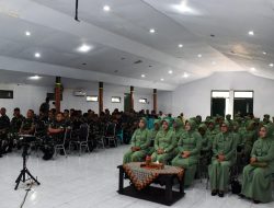 Perkuat Iman dan Ketahanan Keluarga, Prajurit Kodim Merauke Mengikuti Pembinaan Rohani