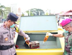 Polda Papua Barat Daya Musnahkan Barang Bukti Miras Hasil Operasi Kepolisian