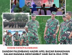 Dandim 0418/Palembang Hadiri Apel Bazar Ramadan di Lapangan Majasdam II/Sriwijaya