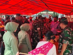 TNI Gelar Bazar Ramadhan Serentak, Halaman Kodim Wonogiri Dipadati Pembeli