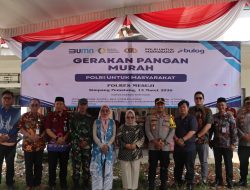 Polres Mesuji Gelar Gerakan Pangan Murah di Pasar Simpang Pematang