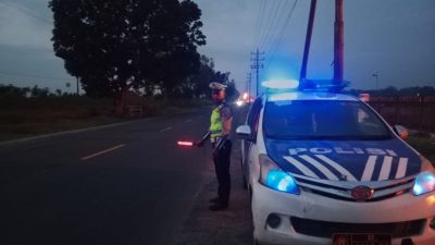 Satlantas Polres Batu Bara Gelar Patroli Asmara Subuh, Jamin Kelancaran Lalu Lintas Jelang Mudik Lebaran