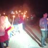 Pengamanan Pawai Obor Salawat di Dusun Lonjengan Desa Sepahat oleh Polsek Menjalin