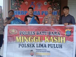 Polsek Lima Puluh Gelar “Minggu Kasih”, Berbagi Sembako Kepada Keluarga Tidak Mampu