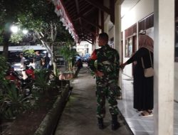 Babinsa Karanggede Turun Malam Hari, Patroli Wilayah dan Lalu Lintas Demi Keamanan Warga