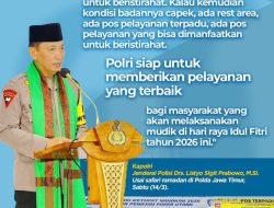 Kapolri Tegaskan Polri Siap Berikan Pelayanan Terbaik untuk Pengamanan Mudik Lebaran 2026