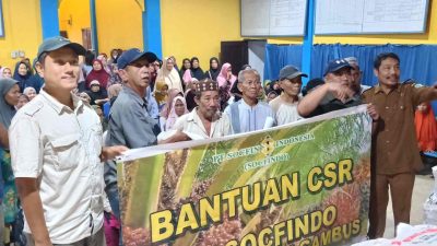 PT Sofin Indonesia (Socfindo) Serahkan 500 Paket Sembako Jelang Idul Fitri, Dukung Masyarakat Kurang Mampu di Simpang Gambus