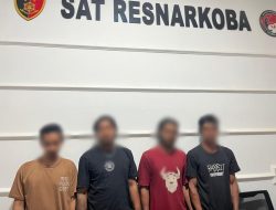 Polres Pohuwato Amankan Empat Terduga Pelaku Narkoba di Kawasan Tambang Marisa