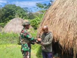 Kebahagiaan Binter TNI, Satgas Yonif 521/DY Hadir di Tengah Masyarakat Kurima