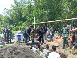 Bentuk Penghargaan Atas Pengabdian, Dandim 1310/Bitung Pimpin Upacara Persemayaman dan Pemakaman Anggota Kodim 1310/Bitung dengan Penuh Khidmat