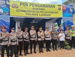 Kunjungan Supervisi Kapolres Landak ke Pos Pengamanan Pelayanan Perayaan Idul Fitri 1447 H Tahun 2026 di Wilayah Kecamatan Mempawah Hulu