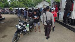 Pastikan Stok BBM Aman Jelang Idul Fitri, Personel Polsek Mempawah Hulu Sambangi SPBU Karangan