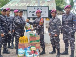 Tutup Ramadhan dengan Kepedulian, Danguspurla Koarmada III Kunjungi Satgas Pulau Terluar
