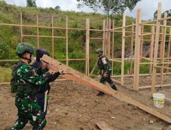 Pos Serambakon Satgas Swasembada Yonif 751/VJS Anjangsana ke Kampung Wanbakon: Dukung Program Pemerintah Bangun Dapur MBG