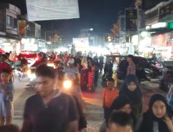 Polsek Labuhan Ruku Amankan Lalu Lintas Malam Takbiran, Simpang Hotel Grand Malaka Lancar dan Aman