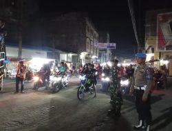 Kompol Cecep Suhendra Pimpin Pengamanan Malam Takbiran, Simpang Koramil Tanjung Tiram Aman dan Lancar