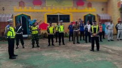 Babinsa Koramil 0818/26 Singosari Bersama Instansi Terkait Gelar Apel Gabungan dan Pantau Arus Mudik di Pospam Karanglo