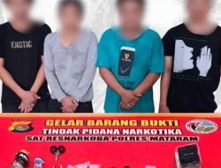 Empat Pria Diciduk di Momen Lebaran, Diduga Terlibat Narkoba di Dasan Agung