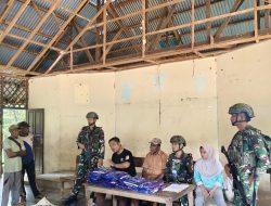 Satgas Pamtas Yonif 123/Rajawali Gelar Patroli & Bagi Kelambu Anti Nyamuk ke 3 Kampung di Wilayah Pos Haju