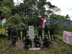 Patroli Patok RI–PNG: Pos Denom Yonif 751/VJS Satgas Swasembada Rawat Patok MM 7.1, Tegaskan Kedaulatan NKRI di Perbatasan