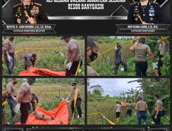 Mayat Perempuan Tanpa Identitas Ditemukan di Pinggir Sawah Desa Merah Mata Banyuasin