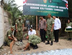 Kodam XIX/Tuanku Tambusai Laksanakan Grounbreaking Jembatan Garuda, Wujudkan Konektivitas dan Dukung Kesejahteraan Masyarakat