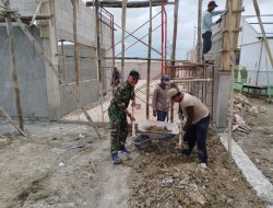 Babinsa Koramil 02/Jepon Terus Monitoring Progres Pembangunan Koperasi Merah Putih di Desa Binaan
