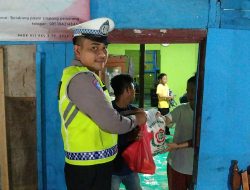 Jajaran Sat Lantas Polres Mesuji Tebar Kebaikan, Bagikan Sembako Kepada Anak Yatim